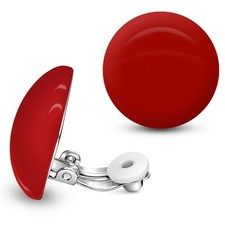 1 Paar Ohrclips Ohrringe Plastik Clips Ohne Piercing viele Farben Retro Damen