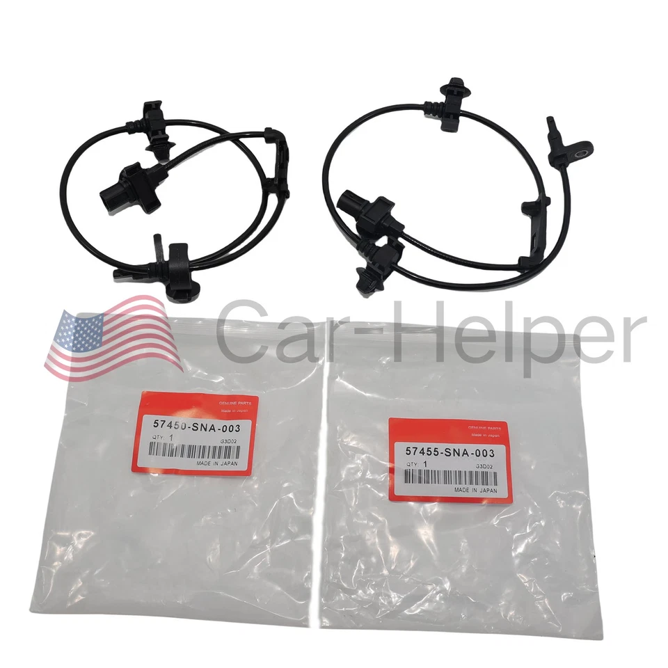 OEM Front Right + Left ABS Wheel Speed Sensor 2Pcs For 2006-2011 Honda Civic US Foto 2 de 4
