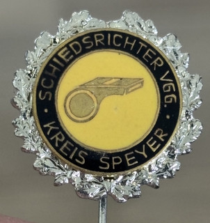 Ehrennadel von der Schiedsrichtervereinigung Kreis Speyer emailliert