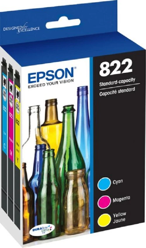 Epson T822520-S T822 3 - Pack Standard Capacity Multi Ink Cartridges - Image 2 of 2