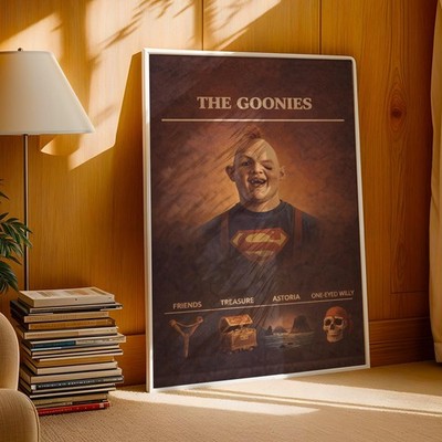 The Goonies Retro Minimal Movie Kunstdruck | Filmposter | Leinwand & gerahmt