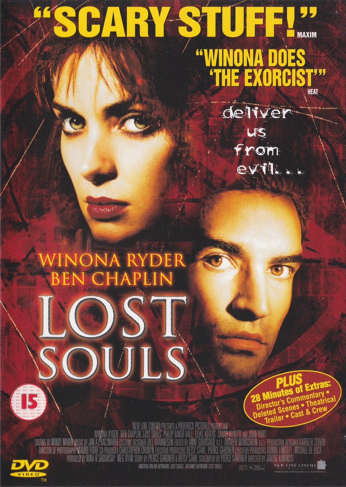 Lost Souls - Winona Ryder, Ben Chaplin - NEW Region 2 DVD