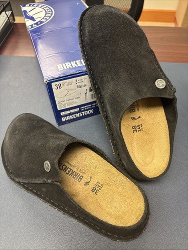 Birkenstock Zermatt Premium Suede Womens Size 7/EU 38 Narrow Black Shoes NIB