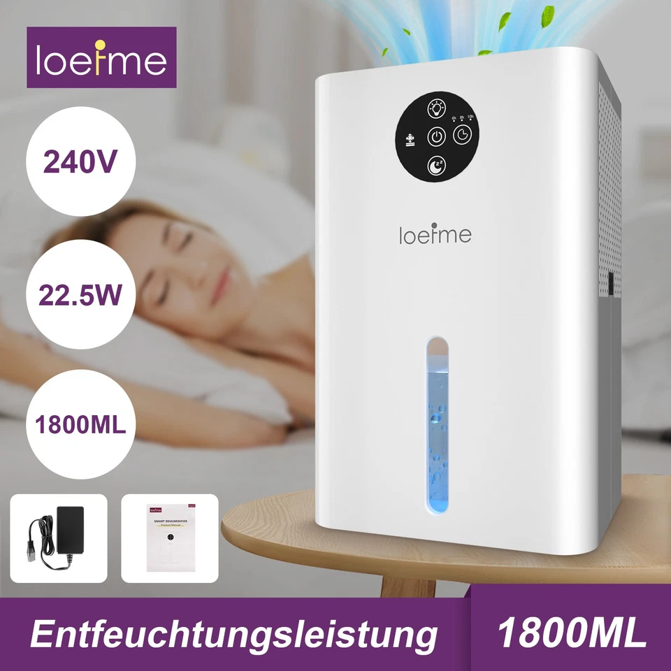 LOEFME 1.8L Tragbarer Dehumidifier Mit Leichter Schneller Entfeuchtungsfunktion