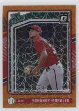 2024 Donruss Optic Rated Prospects Orange Velocity Prizm Yohandy Morales b4d