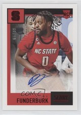 2021 Panini Chronicles Draft Picks Score Rookie Red 65/99 DJ Funderburk Auto a8r