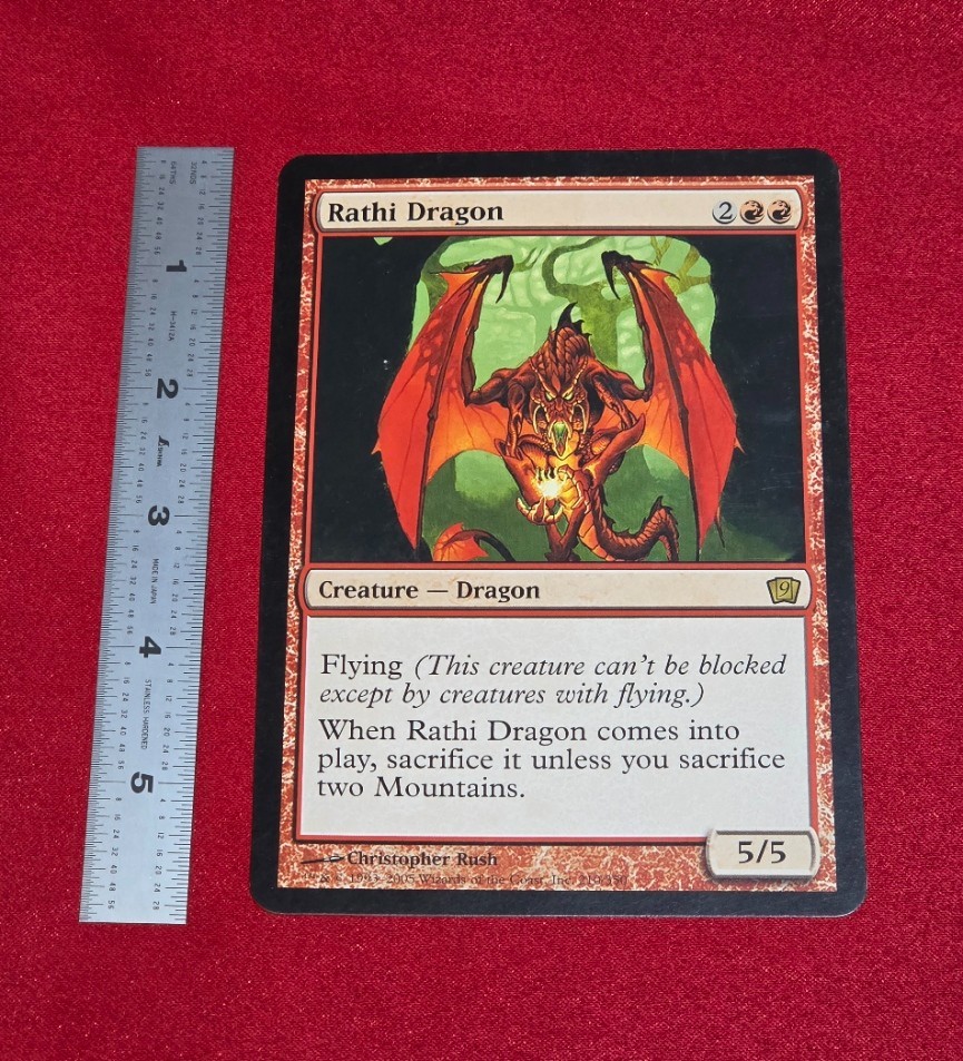 Oversized RATHI DRAGON Promo Box Topper 9th Edition NM- / LP+
