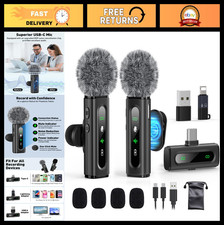 Wireless USB C Lavalier Microphone Mini Mic for Android Phone/Tablet/PC - Clip-o