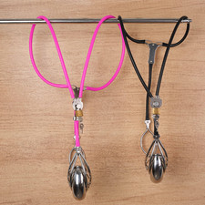 Male Bondage Chastity Belt Invisible With Cage Hole Padlock SM Bondage Lockable