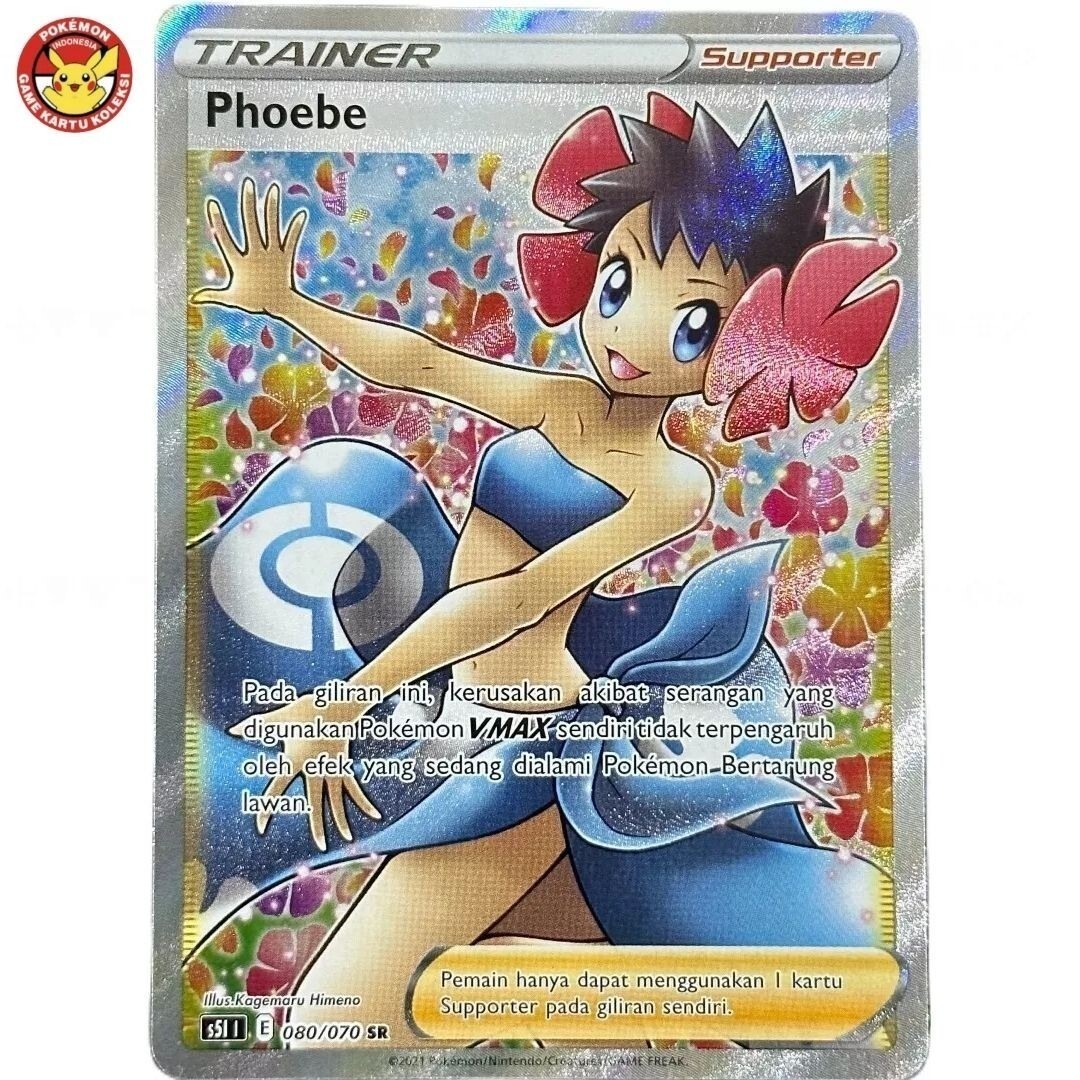 Phoebe S5I 080/070 SR Full Art Single Strike Master Pokemon TCG Indonesia
