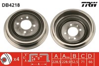 2X TRW Bremstrommel DB4218 FüR ScÉNic 21 Laguna KA0 Renault Megane JA0 Kangoo 1