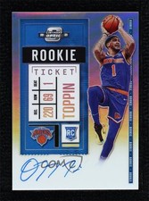 2020-21 Panini Contenders Optic Rookie Ticket Variation Obi Toppin #118 Auto 0el