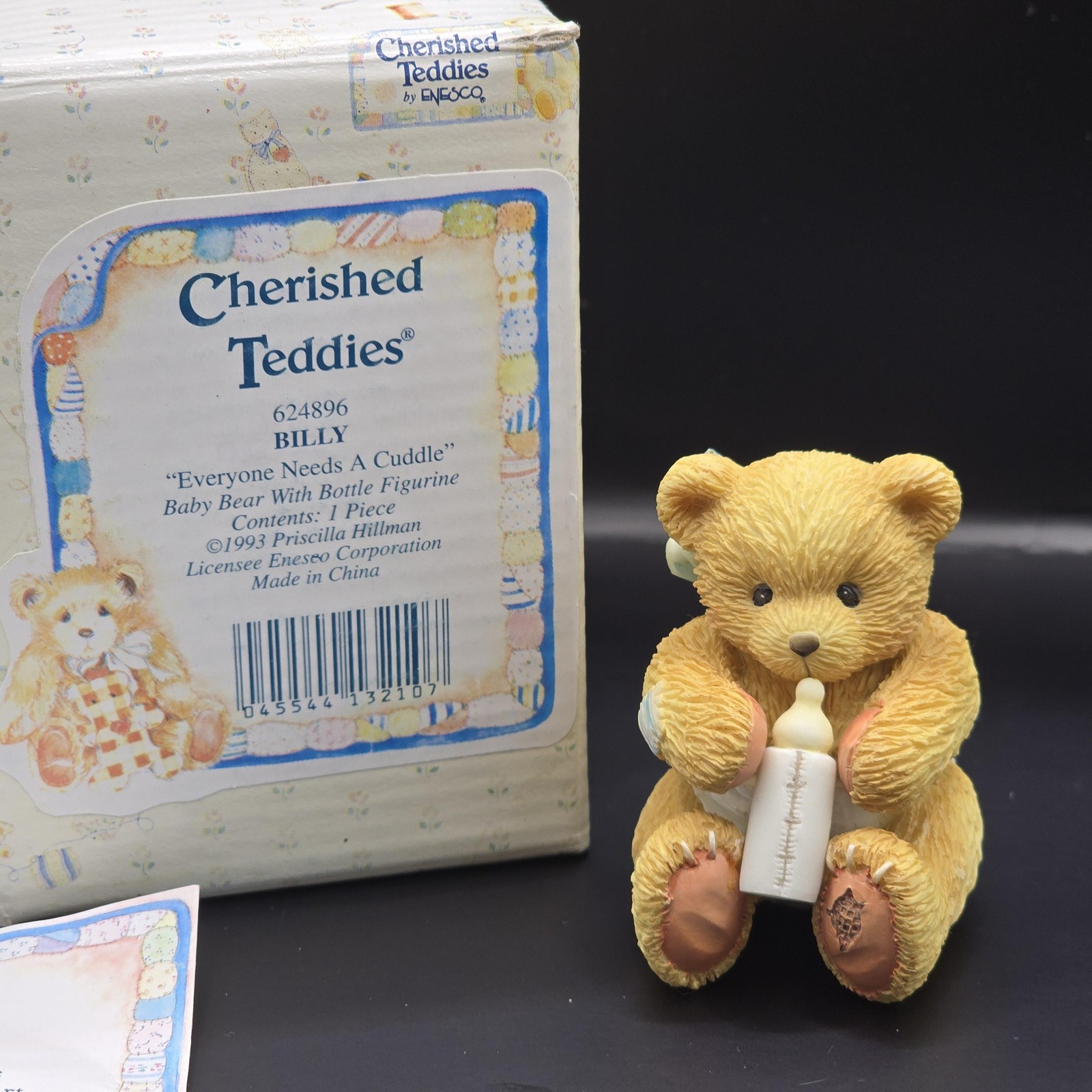 Billy Baby Bear Figurine with Bottle
