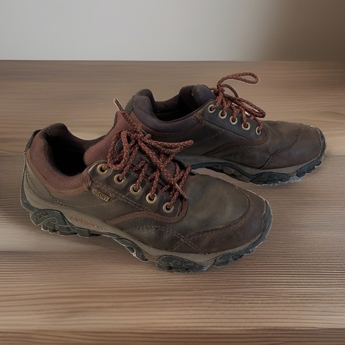 MERRELL Moab Rover Men's 8 Select DRY Brown Waterproof Leather Hiking Shoes READ