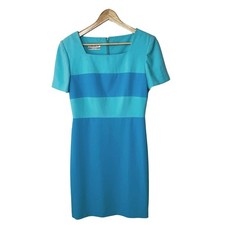 Vintage Oberon Sheath Stretch Colorblock Dress Women’s Size 8 Easter Modest