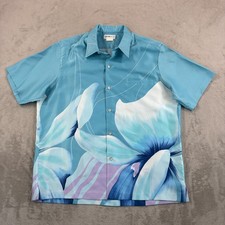 Vintage Tori Richard Hawaiian Shirt Men XL Floral AOP 70s 80s Made in USA
