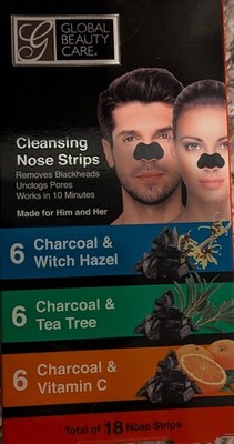 Global Beauty Care Premium 18 Nose Cleansing Strips Charcoal Carlos Alcaraz