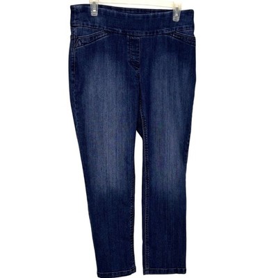 Westbound Wms 10 Petite Short Pull On Denim Ankle Jeans Midrise Casual Neutral