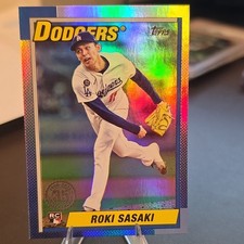 Topps 2025 Update Series 1990 Topps Baseball Roki Sasaki #U90-11 RC Dodgers