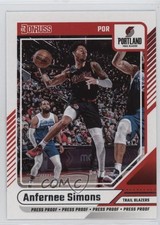 2024-25 Panini Donruss Press Proof Silver Anfernee Simons #114 0y59