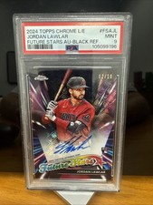 2024 Topps Chrome Logofractor Future Stars Black  Auto  Jordan Lawlar /10 PSA 9