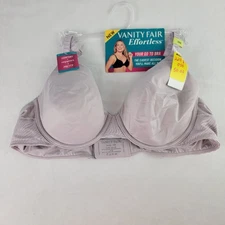 Vanity Fair Effortless Underwire Bra 38B Lavender Comfort Support Everyday
