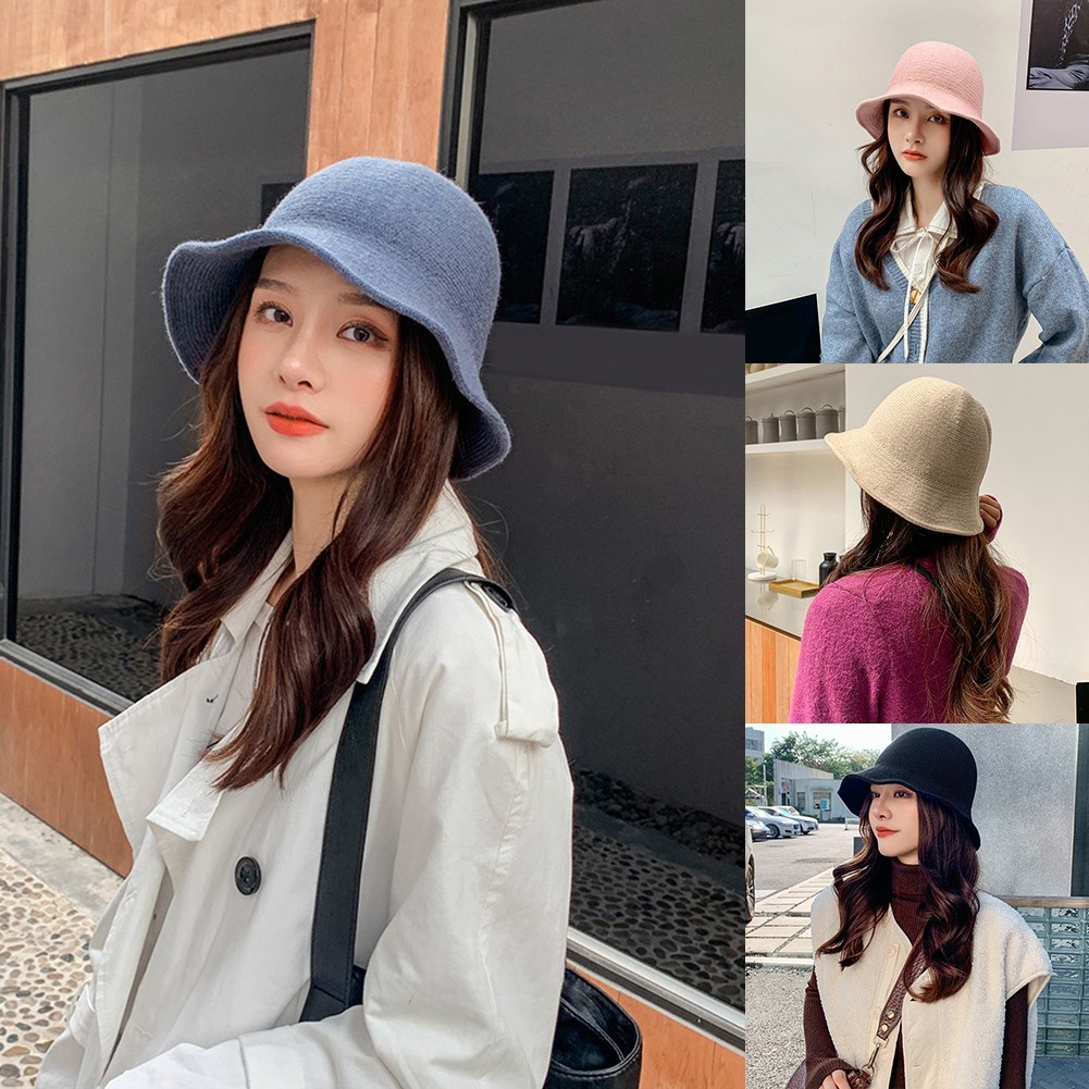 APL Moda donna maglia cappello pescatore morbido e caldo elegante accessorio tutto l'anno u