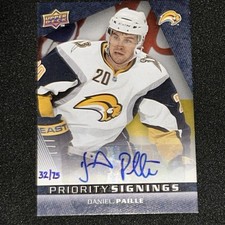 DANIEL PAILLE Rookie Auto #d/75 2009 Canadian Fall Expo Free Comb Ship