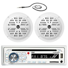 New Pyle Waterproof Marine Radio iPod iPhone Reday Stereo  2 Speakers