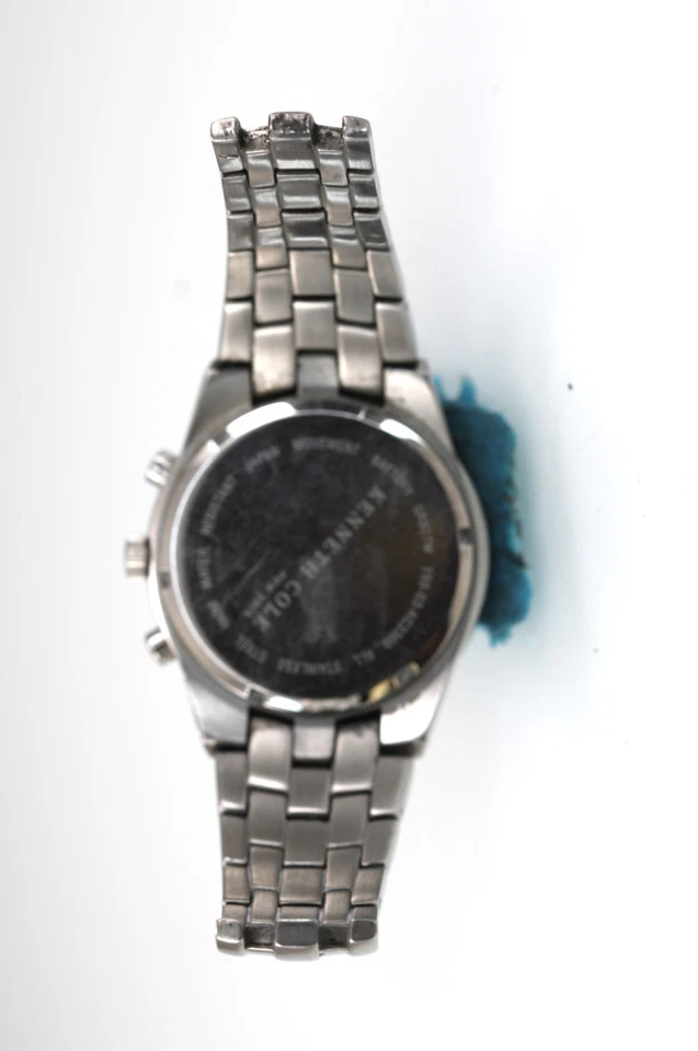 Kenneth Cole Reloj Hombre Plateado Acero Inoxidable St 100m Cron Fecha Gris Cuarzo FUNCIONA Foto 2 de 4