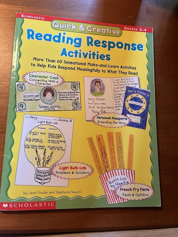 Reading Response Activities Teacher Resource Book Grades 2-4