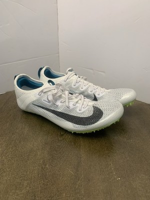 Mens Size 9 Nike Racing Spikes Zoom Superfly Elite 2 White Green FZ9662-100