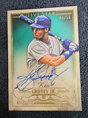 2016 Topps Five Star Career Ken Griffey Jr. On Card Auto GOLD /50 W/ Throwback