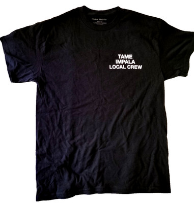 Tame Impala Local Crew Shirt Tour Schwarz - Gr. L (Rare Sammlerstück)
