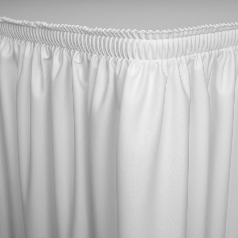 Zócalo de mesa de poliéster plisado fruncido SimplyPoly de 13 pies (en 13+ colores) Foto 3 de 4