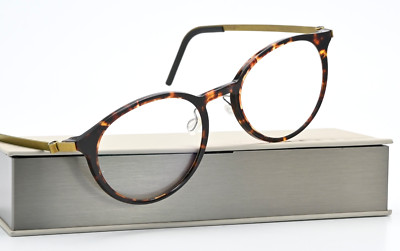 LINDBERG Brille 1180 50 Acetanium Panto Glanz Schildpatt Gold Matt Sand Etui M-L
