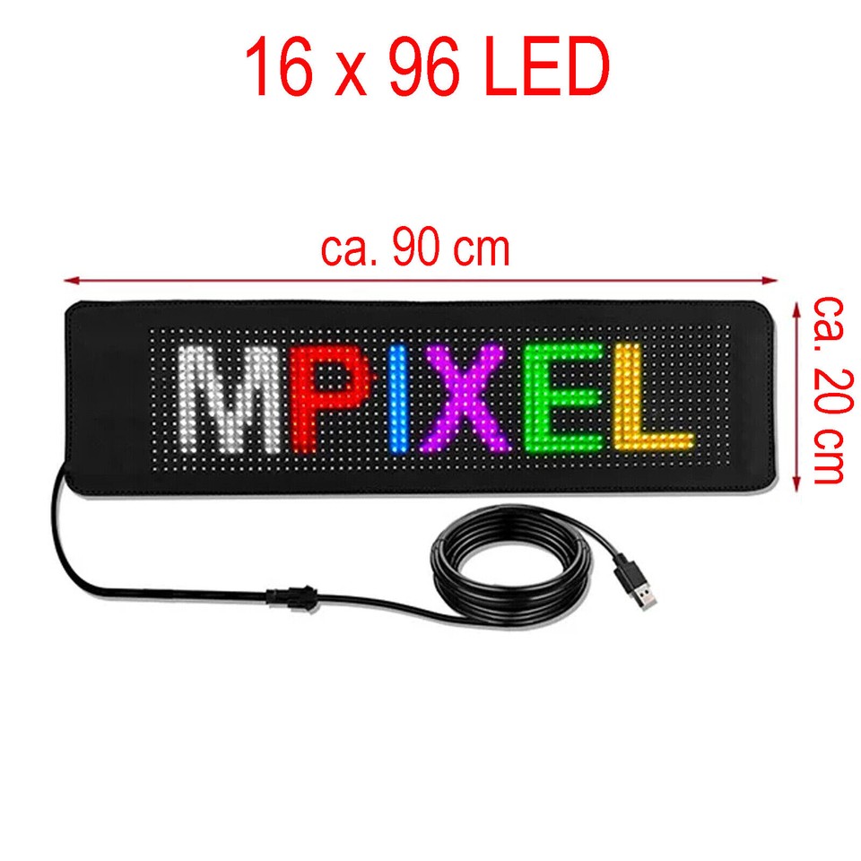Große Laufschrift Anzeige I LED-Leuchtschrift LED-Laufband LED-Werbetafel Progra