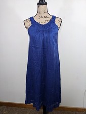 NWT Talbots Size 4 Blue Sundress Sleeveless  Multi Pleated Crinkled Dress