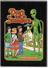 STEVEN RHODES DON'T TALK TO STRANGERS MAGNET 2.5” X 3.5” NEW