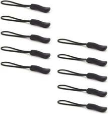 Zipper Pulls, 10PCS Black Upgraded Pull, Premium Pull 