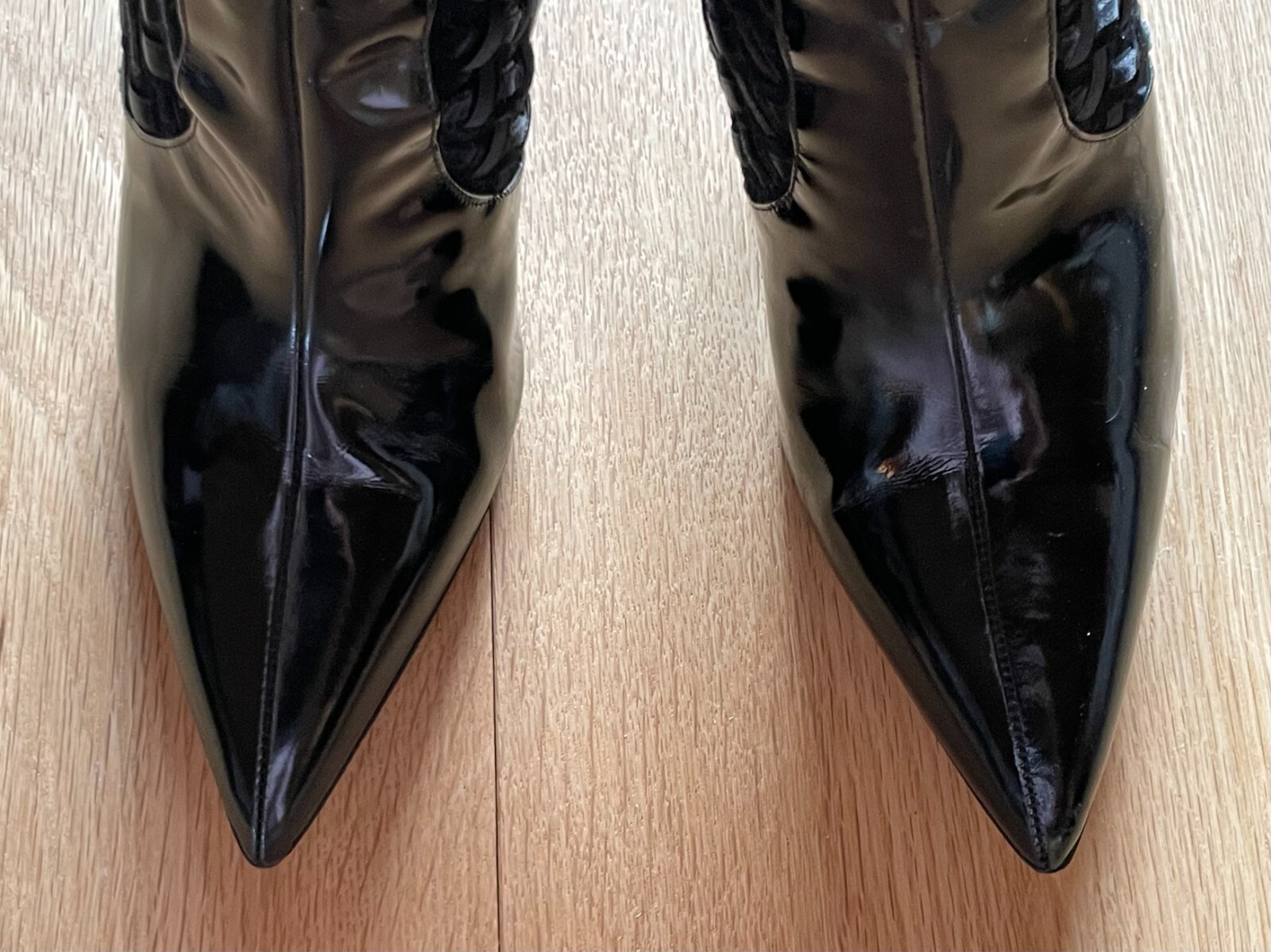 Wow factor!!  Vintage Versace woven boots!  Sz. 40 image 5