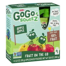 Gogo Squeez Applesauce Apple Natural 4 Pack