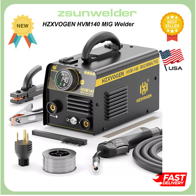 HZXVOGEN 3in1 MIG Welder 110/220V Gasless MIG/Lift TIG/Stick Welding Machine DIY