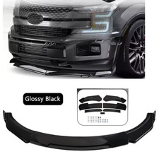 Front Bumper Lip Chin Splitter Spoiler For Ford F150 F-150 Truck Gloss Black