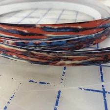 Faded Red Psychedelic Mod Drum Wrap Hoop Inlay 1/2" (Will Fit Up To 22”Set Of 2)