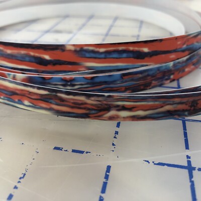 Faded Red Psychedelic Mod Drum Wrap Hoop Inlay 1/2