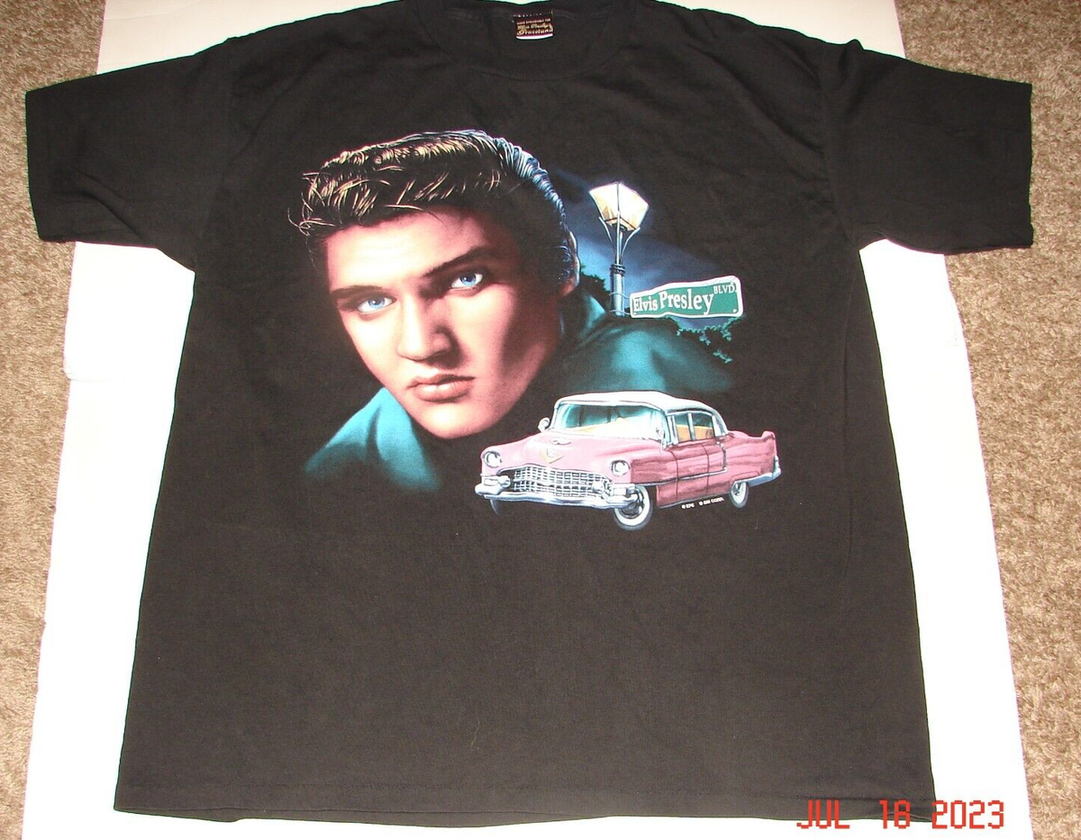 Vintage 1999 ELVIS PRESLEY Graceland W/ CADILLAC Single Stitch 