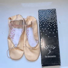 Vtg 1991 new in box Capezio Daisy pink leather ballet slippers/dance shoes