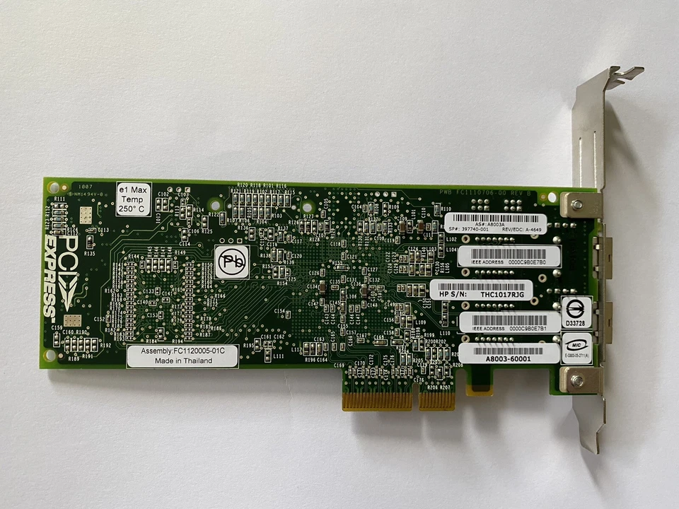HP 4GB Emulex A8003A FC PCIE HBA LPe11002 A8003-60001 397740-001 FC1110406-01C - Image 4 of 4