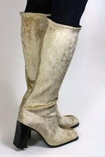 455 stivali stivali donna tacco queen anni 80 originali discoteca elasticizza...